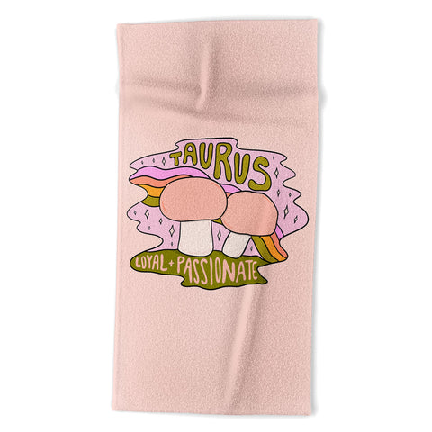 Doodle By Meg Taurus Mushroom Beach Towel