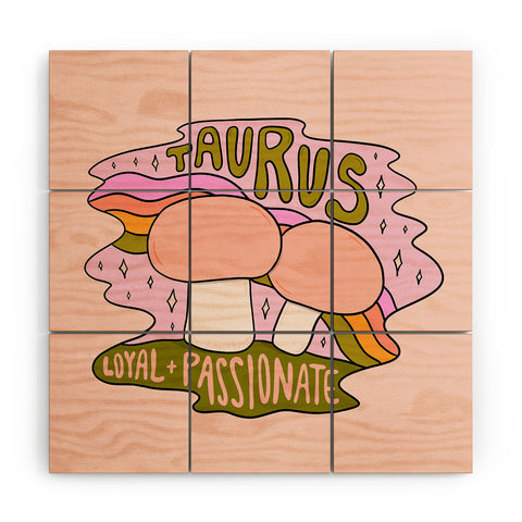 Doodle By Meg Taurus Mushroom Wood Wall Mural