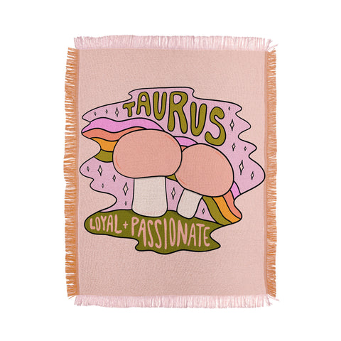 Doodle By Meg Taurus Mushroom Throw Blanket