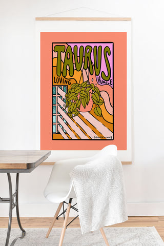 Doodle By Meg Taurus Plant Art Print And Hanger