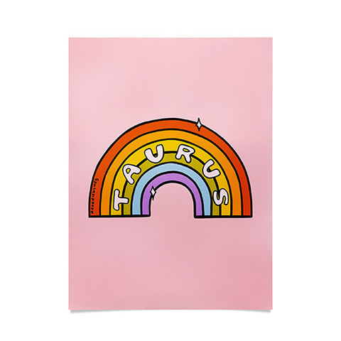 Doodle By Meg Taurus Rainbow Poster