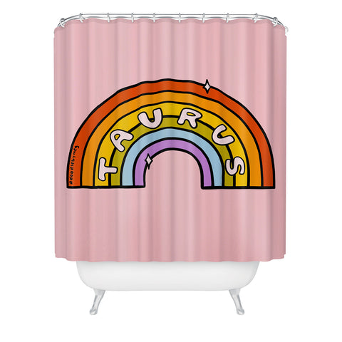 Doodle By Meg Taurus Rainbow Shower Curtain