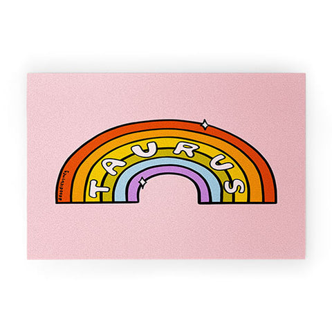 Doodle By Meg Taurus Rainbow Welcome Mat