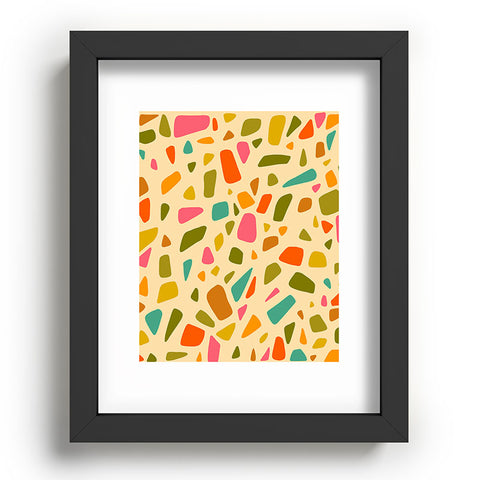 Doodle By Meg Terrazzo Print in Cream Recessed Framing Rectangle