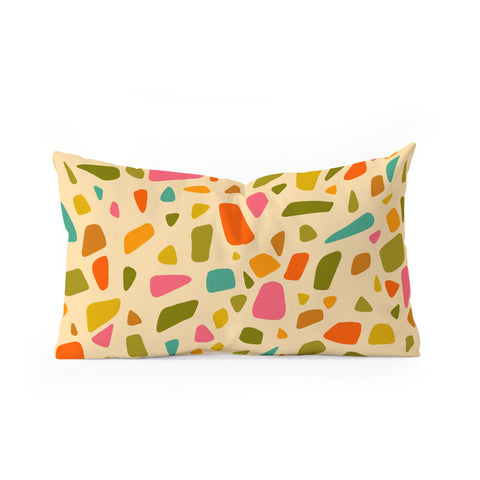 Doodle By Meg Terrazzo Print in Cream Oblong Throw Pillow