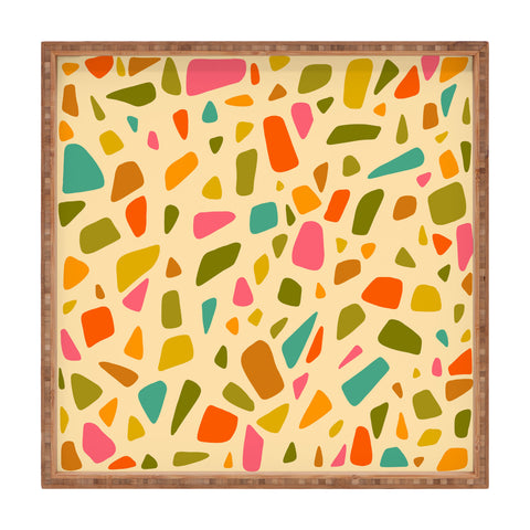 Doodle By Meg Terrazzo Print in Cream Square Tray