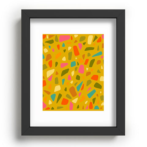Doodle By Meg Terrazzo Print in Mustard Recessed Framing Rectangle