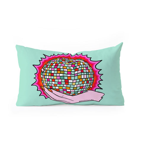 Doodle By Meg The Holy Disco Ball Oblong Throw Pillow