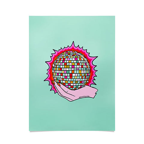 Doodle By Meg The Holy Disco Ball Poster