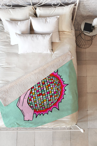 Doodle By Meg The Holy Disco Ball Fleece Throw Blanket