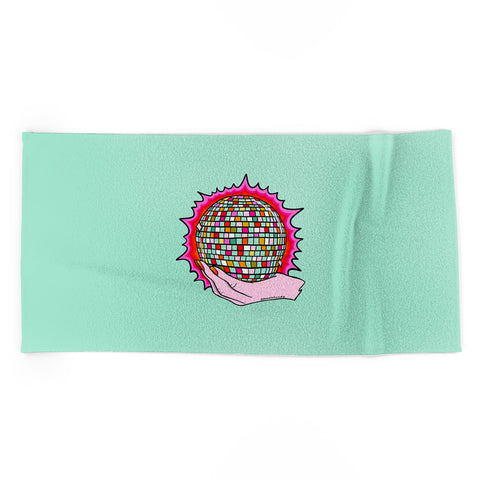 Doodle By Meg The Holy Disco Ball Beach Towel