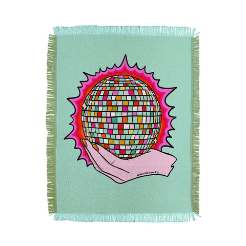 Doodle By Meg The Holy Disco Ball Throw Blanket