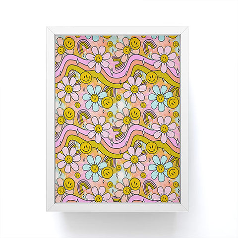 Doodle By Meg Tie Dye Flower Print Framed Mini Art Print