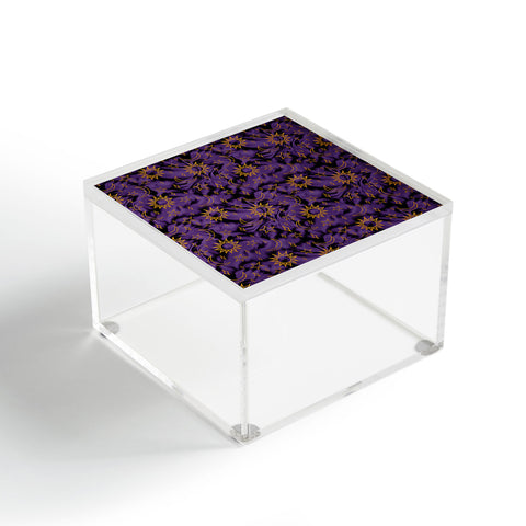 Doodle By Meg Tie Dye Moon Star Print Purple Acrylic Box