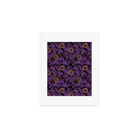 Doodle By Meg Tie Dye Moon Star Print Purple Art Print