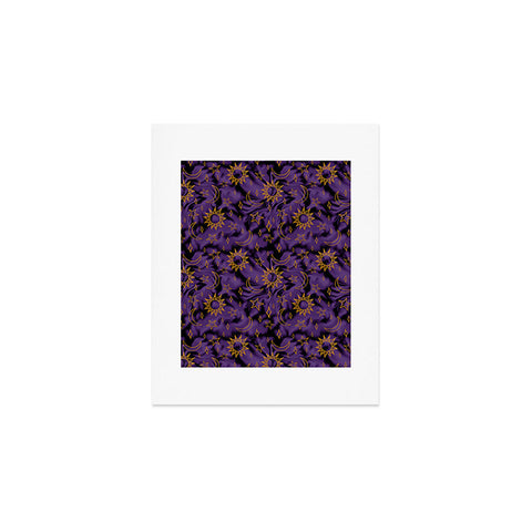 Doodle By Meg Tie Dye Moon Star Print Purple Art Print