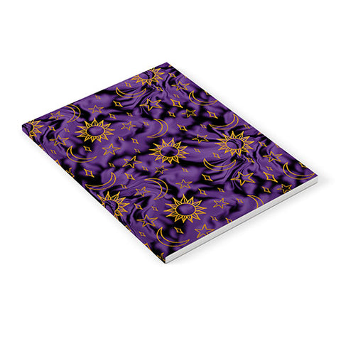 Doodle By Meg Tie Dye Moon Star Print Purple Notebook