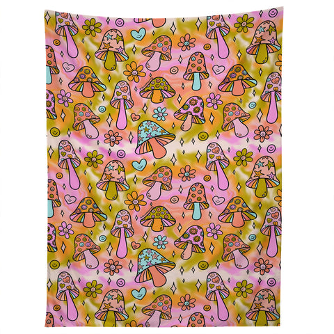 Doodle By Meg Tie Dye Mushroom Print Tapestry