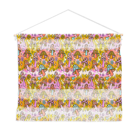 Doodle By Meg Tie Dye Mushroom Print Wall Hanging Landscape