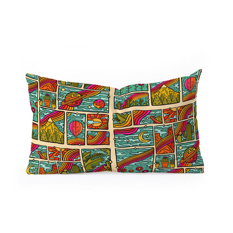 Doodle By Meg Traveling Rainbow Oblong Throw Pillow