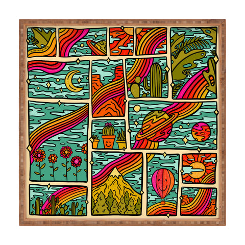 Doodle By Meg Traveling Rainbow Square Tray