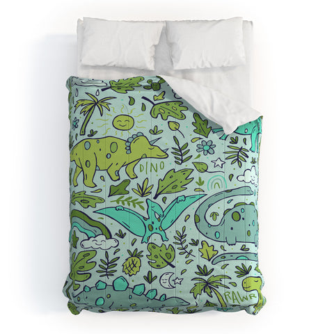 Doodle By Meg Tropical Dinos Comforter