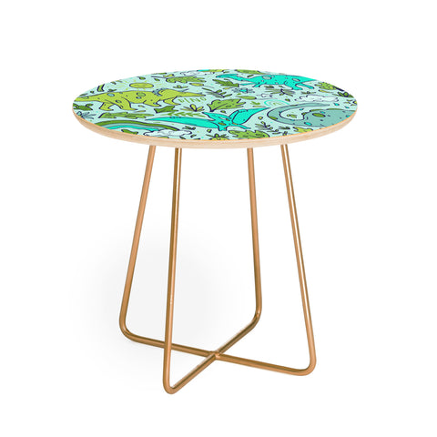 Doodle By Meg Tropical Dinos Round Side Table