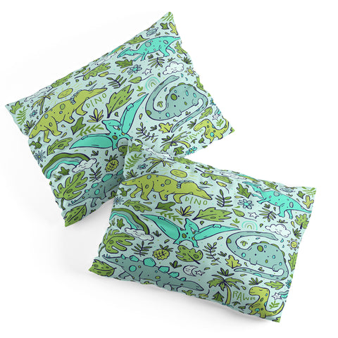 Doodle By Meg Tropical Dinos Pillow Shams