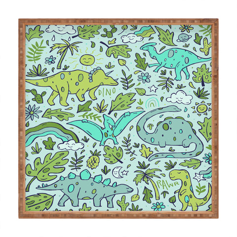 Doodle By Meg Tropical Dinos Square Tray