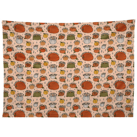 Doodle By Meg Types of Pumpkins Print Tapestry