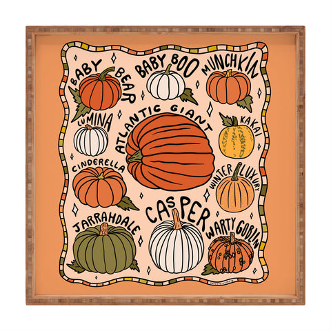Doodle By Meg Types of Pumpkins Square Tray