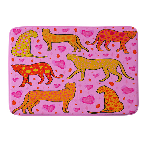 Doodle By Meg Valentine Leopard Print Memory Foam Bath Mat