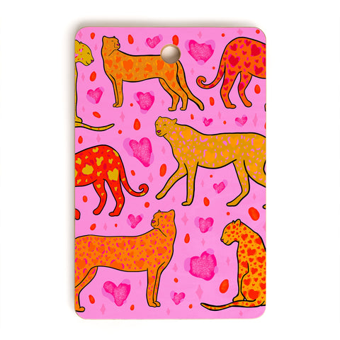 Doodle By Meg Valentine Leopard Print Cutting Board Rectangle