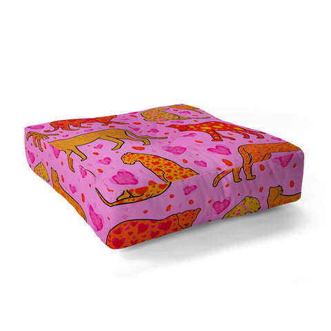 Doodle By Meg Valentine Leopard Print Floor Pillow Square