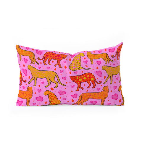 Doodle By Meg Valentine Leopard Print Oblong Throw Pillow