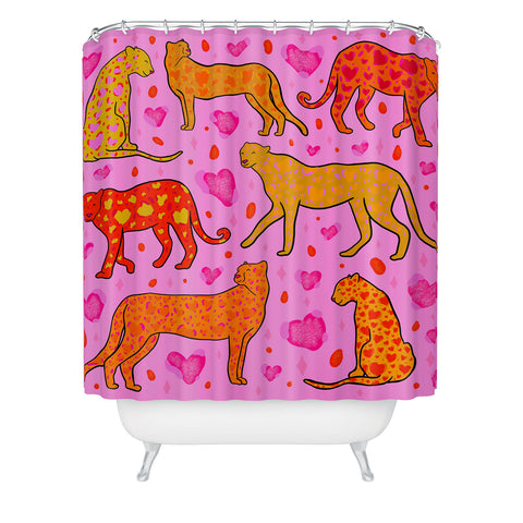 Doodle By Meg Valentine Leopard Print Shower Curtain