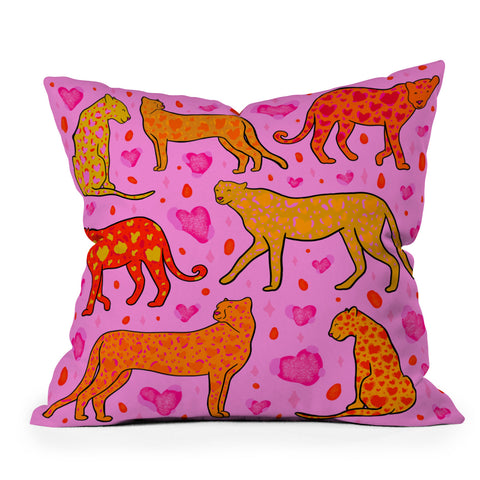 Doodle By Meg Valentine Leopard Print Throw Pillow