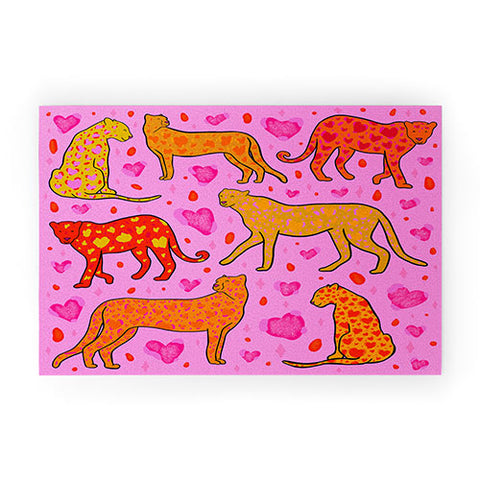 Doodle By Meg Valentine Leopard Print Welcome Mat