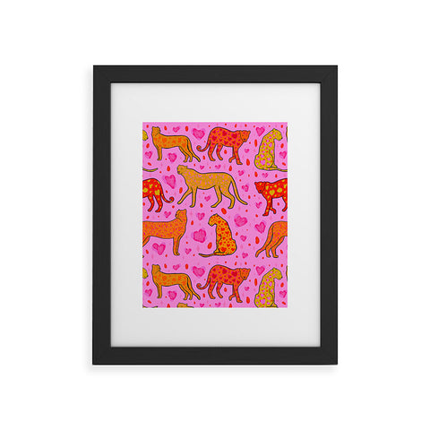 Doodle By Meg Valentine Leopard Print Framed Art Print