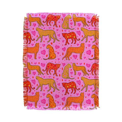 Doodle By Meg Valentine Leopard Print Throw Blanket