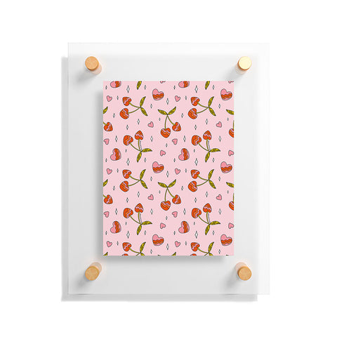 Doodle By Meg VIntage Cherry Print Floating Acrylic Print