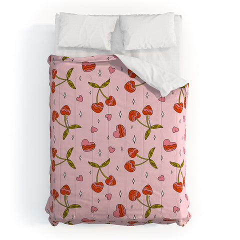 Doodle By Meg VIntage Cherry Print Comforter