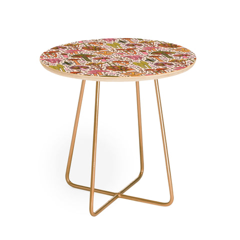 Doodle By Meg Vintage Mushroom Print Round Side Table