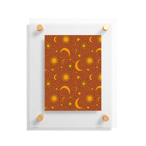 Doodle By Meg Vintage Star and Sun in Rust Floating Acrylic Print