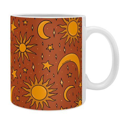 Doodle By Meg Vintage Star and Sun in Rust Coffee Mug