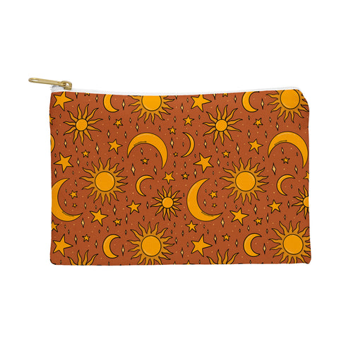 Doodle By Meg Vintage Star and Sun in Rust Pouch