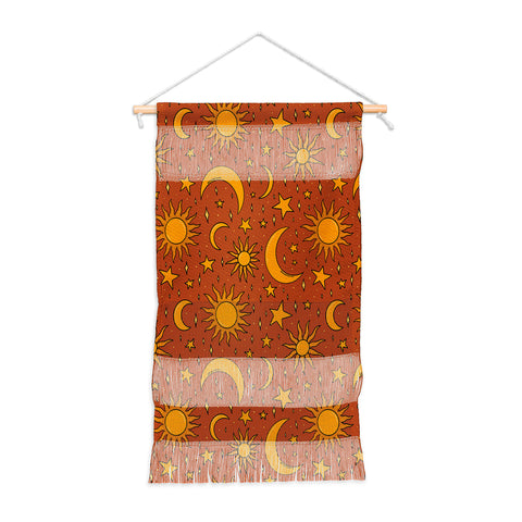 Doodle By Meg Vintage Star and Sun in Rust Wall Hanging Portrait