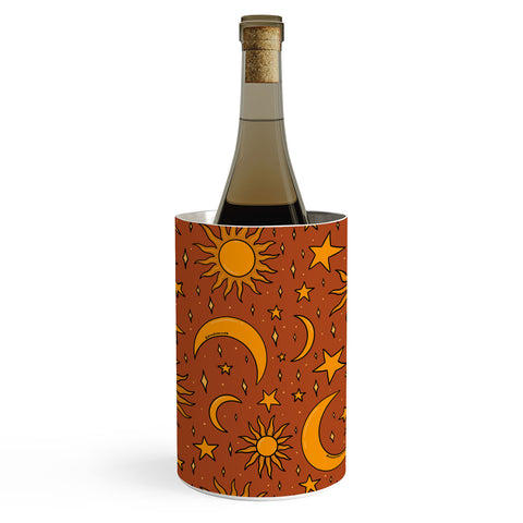 Doodle By Meg Vintage Star and Sun in Rust Wine Chiller