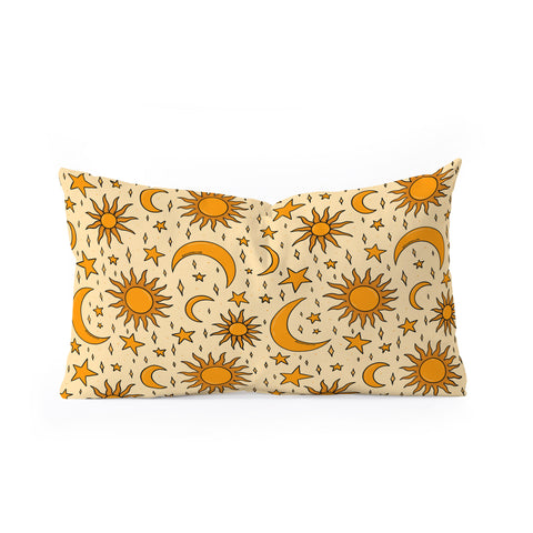 Doodle By Meg Vintage Sun and Star Print Oblong Throw Pillow