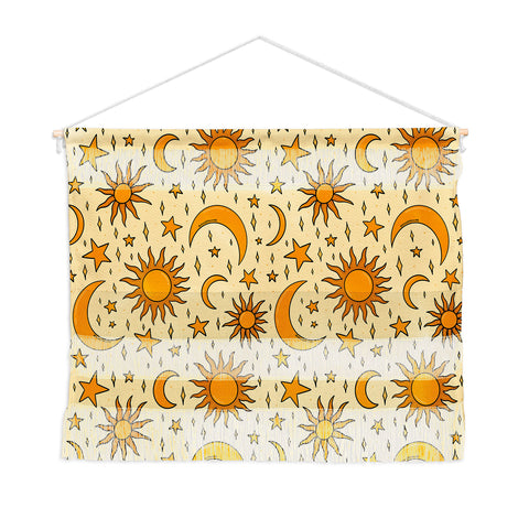 Doodle By Meg Vintage Sun and Star Print Wall Hanging Landscape